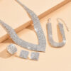 O1CN01eqBMyl1ynqPOPqX99_1988846624-0-cib Wholesale Rhinestone Silver Plated Necklace Bracelet Stretch Ring Set