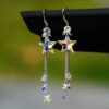 Wholesale Crystal Star Alloy Earrings
