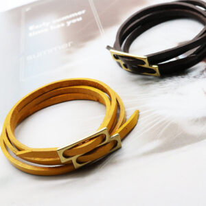 Wholesale Genuine Leather Multi-layer Mother Buckle Leather Bracelets