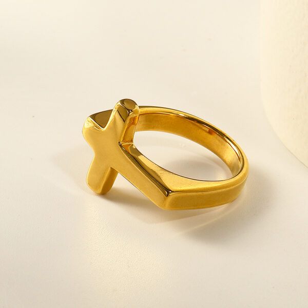 Wholesale Titanium Steel 18k Gold Band Ring