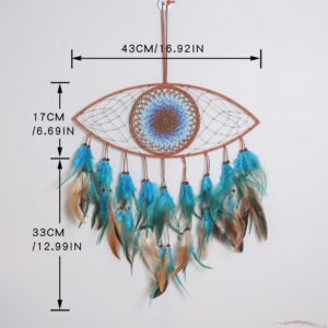 Ms9231 light brown devil eye dream catcher / φ36*38