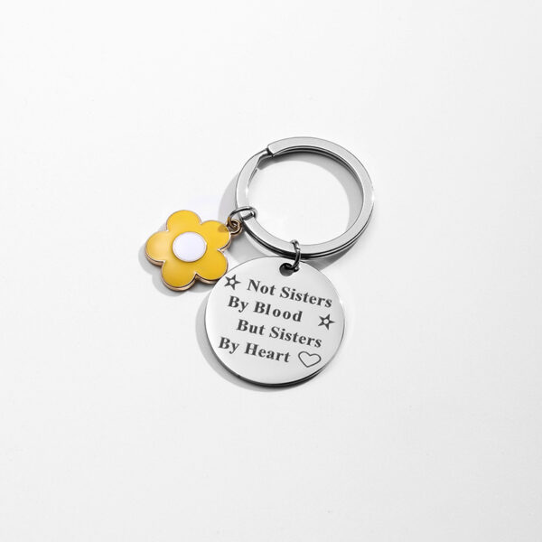 Wholesale Sunflower Inspirational Stainless Steel Keychains