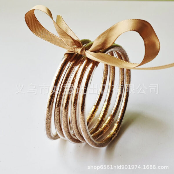 O1CN01ew74z52E5RvYLbwWF_2210959578693-0-cib Wholesale Silicone Women's Bow Gold Powder Bracelet