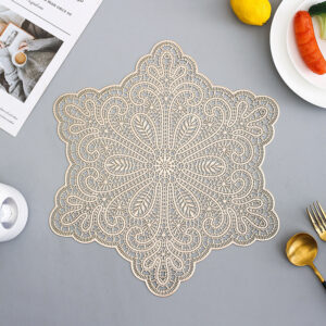 Wholesale PVC Snowflake Placemat Coaster Heat Insulation Pad