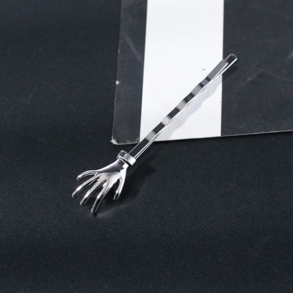 Wholesale Glossy Little Hand Skull Alloy Hair Clips