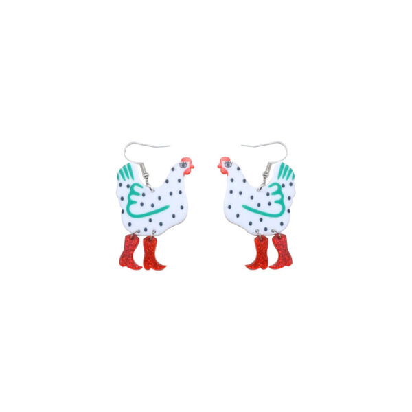 O1CN01ez68LR1tTAKSvoD4y_2207988525902-0-cib Wholesale Acrylic Quirky Polka Dot Rooster Earrings