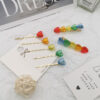 Wholesale Rainbow Hearts Acrylic Hair Clips Set
