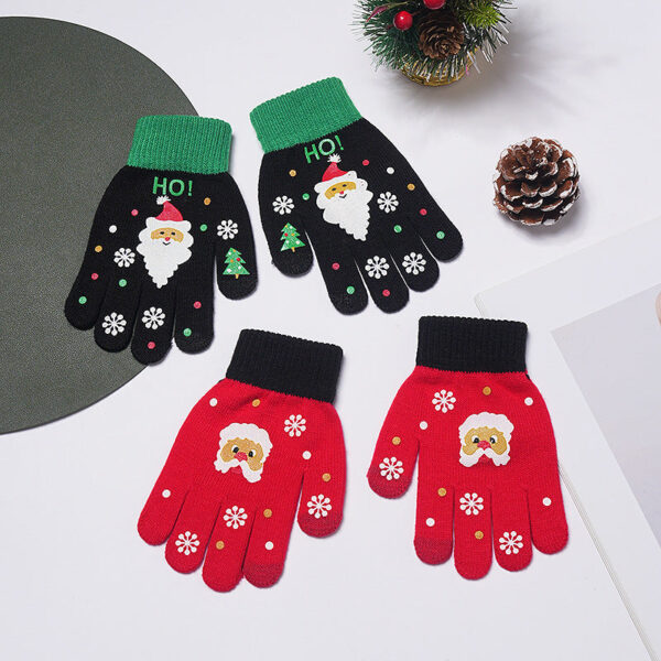 Wholesale Christmas Autumn and Winter Warm Knitted Brushed Inner Touch Screen Gloves