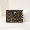 Wholesale Fashion Colorful Rhinestone Credit Card Holder Coin Purse Leopard Print Colorful Card Holder Leather Keychain