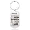 Wholesale Father's Day Mother's Day Teacher's Day Gift Lettering Metal Keychain