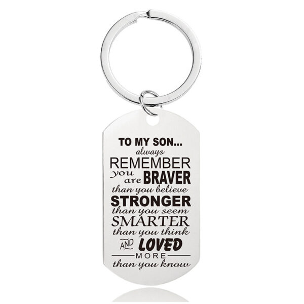 Wholesale Father's Day Mother's Day Teacher's Day Gift Lettering Metal Keychain