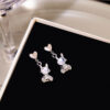 Wholesale Zircon Moon Astronaut Earrings