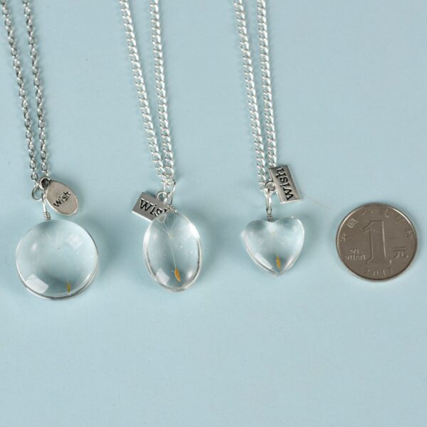 Wholesale Gravel Square Pink Quartz Round Pendant  Crystal Necklace