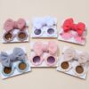 Wholesale Fabric Kids Headband Sunglasses Set