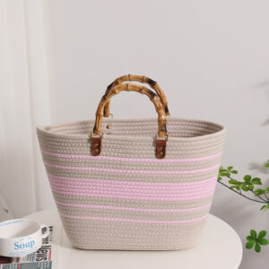 Cotton thread, bamboo knots, rice noodle stripes