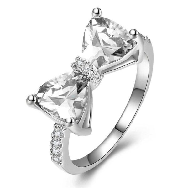 Wholesale Ring Bow Zircon Copper OLY-RS-CaoS006