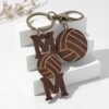 Wholesale Mother's Day Sports Ball Wooden Keychains