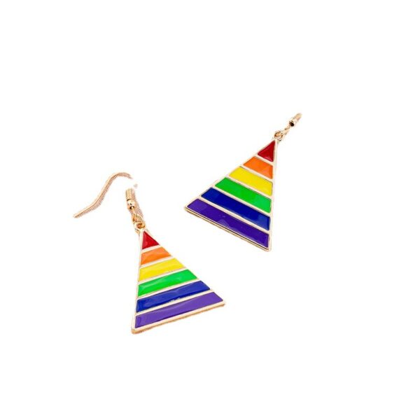O1CN01f55F091Bs2jXsKgAw_0-0-cib Wholesale Triangle Rainbow Alloy Earrings