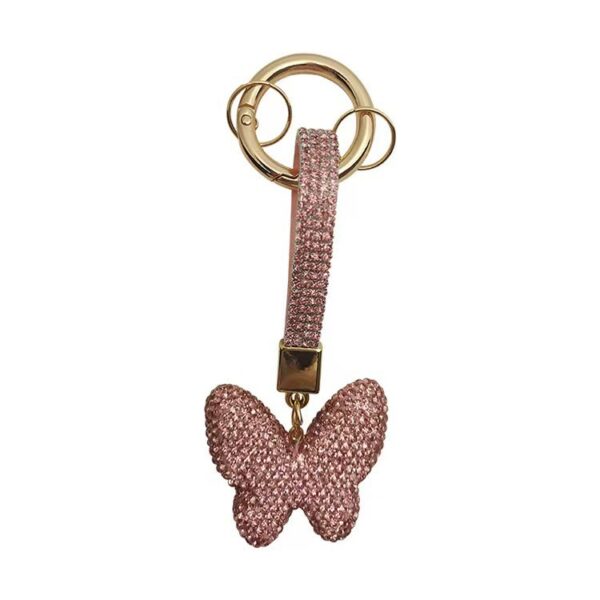 Wholesale Diamond Inlaid Butterfly Keychains