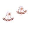 Wholesale small daisy flower rear hanging alloy earrings