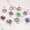 Wholesale Stainless Steel Gem Flower Ring Watch