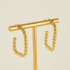 Wholesale 18k Gold Twist Square Earrings