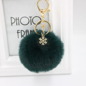 Dark green / Gold key chain