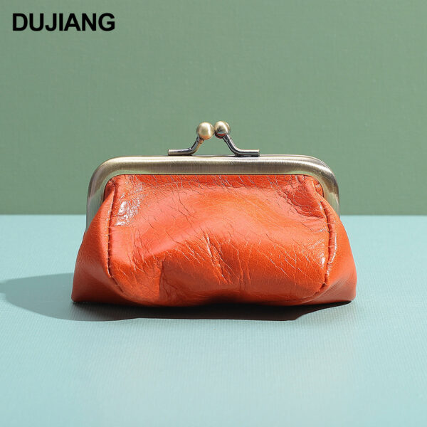 Wholesale Leather Coin Purse Retro Handmade Mouth Gold Bag