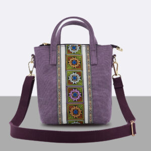 Wholesale Canvas Ethnic Style Embroidered Crossbody Bag