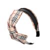 Wholesale Bow Tie Anti Slip Classic Plaid Wide Fabric Headband