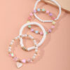 O1CN01fGe0kE1aoFt4NLdlK_4209183376-0-cib Wholesale Heart Flower Pearl Children Bracelet Set of 4 Baby Supplies