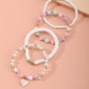 O1CN01fGe0kE1aoFt4NLdlK__4209183376-0-cib Wholesale Heart Flower Pearl Children Bracelet Set of 4 Baby Supplies