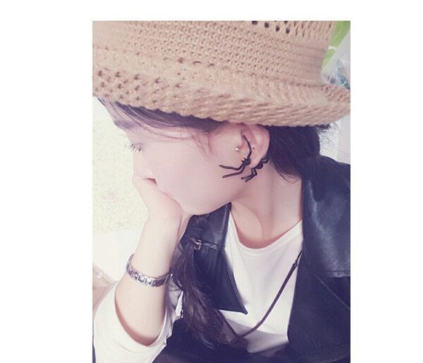 Wholesale Black Spider Alloy Earrings