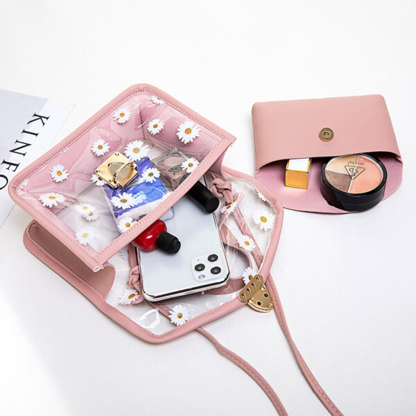 Wholesale PVC Transparent Small Daisy Mother Bag Single Shoulder Bag