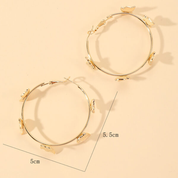 O1CN01fKVKz81cvhc7ublFd_1762823663-0-cib Wholesale Alloy Frosted Butterfly Large Earrings