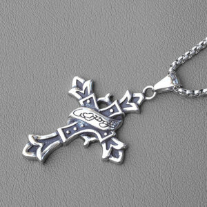 Cross pattern + stainless steel chain
