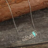 Wholesale Vintage Square Turquoise Cactus Lightning Cross Cowboy Boots Necklace