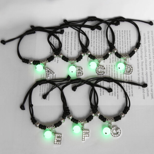Wholesale Alloy English Alphabet Luminous Bracelet