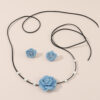 O1CN01fMeud81dXG6nb3vR8_1881773745-0-cib Wholesale Denim Camellia Beaded Strap Necklace Earrings Set
