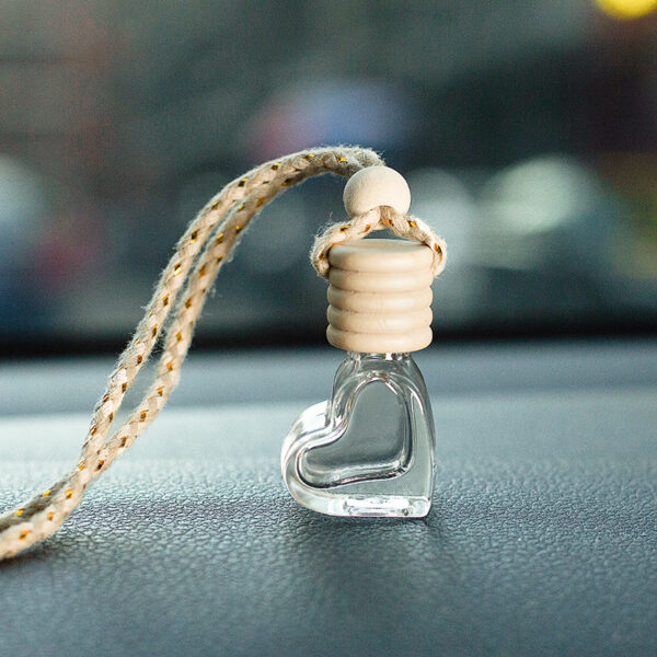 Wholesale Small Love Glass Perfume Bottle Car Dispenser Aroma Diffuser