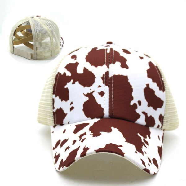 Wholesale Aztec Cotton Cross Printed Horsetail Baseball Cap