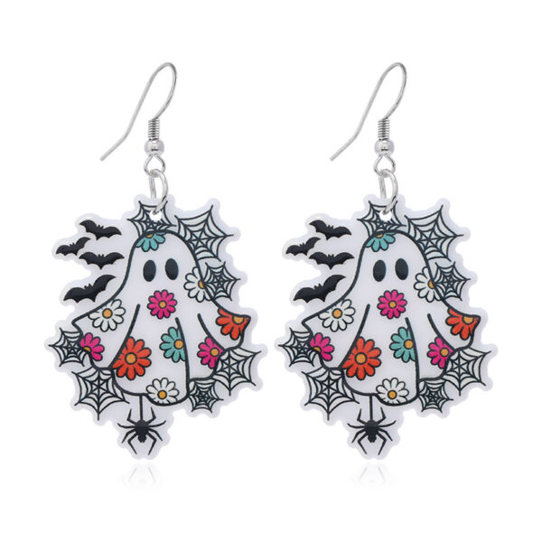 Wholesale Halloween Funny Cool Girl Ghost Wind Acrylic Personality Earrings