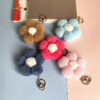 Wholesale Hairball Flowers Cute Plush Keychain