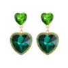 Wholesale Crystal Diamond Heart Alloy Earrings