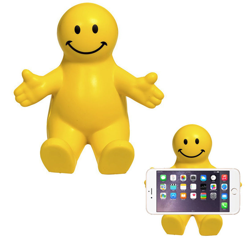 Wholesale PU High Elastic Smiley Face Villain Mobile Phone Holder