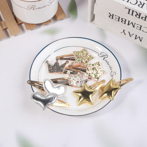 Wholesale Cute Sequin Stars Butterfly Heart Bangs Hair Clips