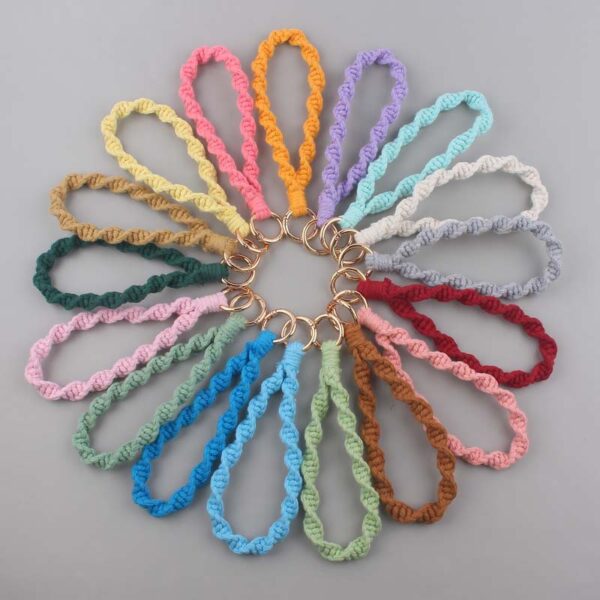 Wholesale Cotton Rope Handwoven Lanyard Keychain