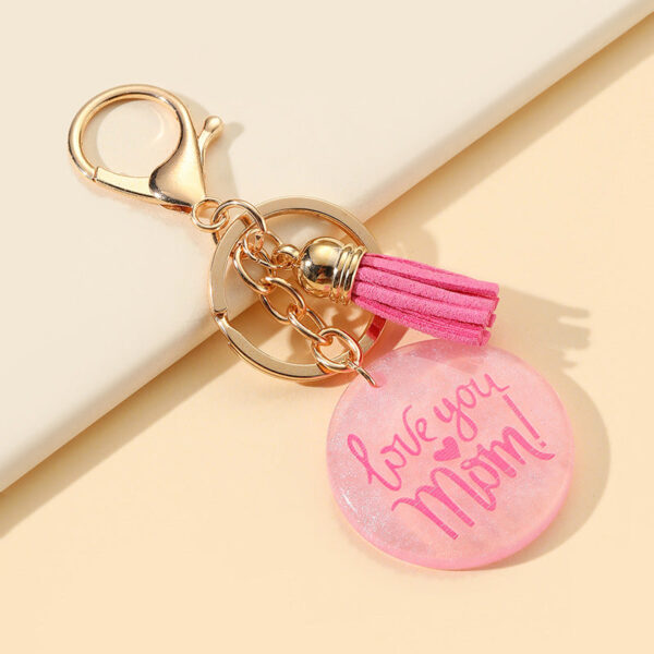 Wholesale Love MAMA German Word Resin Tassel Mother's Day Keychain