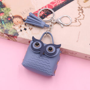 Blue / 5.5*5.5cm leather Owl (golden chain Buckle)