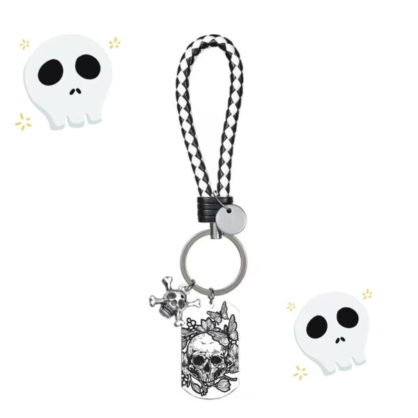 Wholesale Stainless Steel Halloween Gift Skeleton Keychain